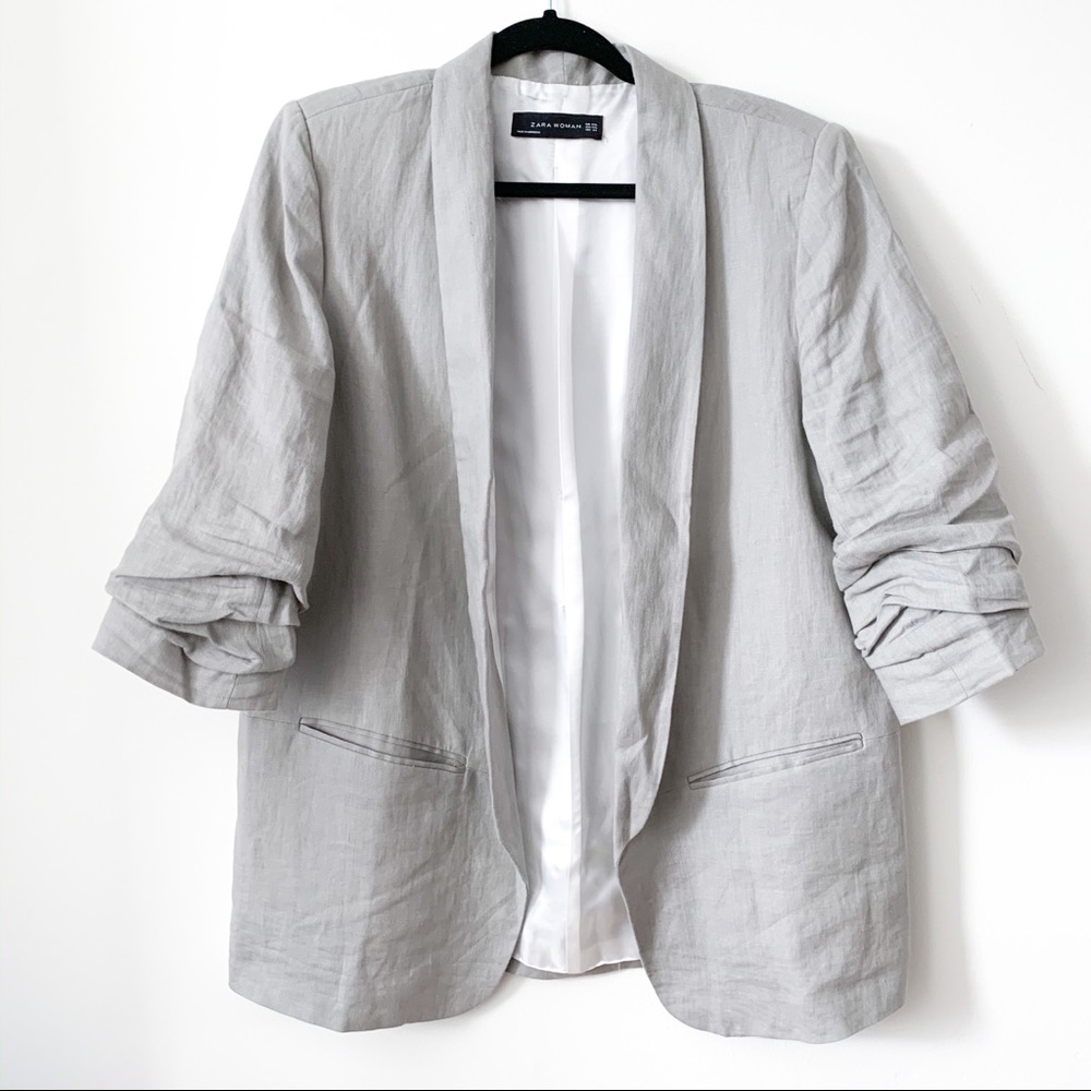 Light Grey Linen Blazer // ZARA